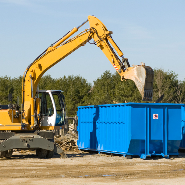 are there any restrictions on where a residential dumpster can be placed in Flora